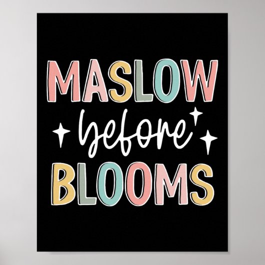 Maslow Before Bloom Autismus-Bewusstsein Sonderpäd Poster (Vorne)