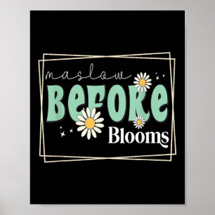 Maslow vor Bloom Verhalten Therapist Autismus Awar Poster