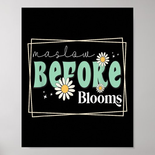 Maslow vor Bloom Verhalten Therapist Autismus Awar Poster (Vorne)