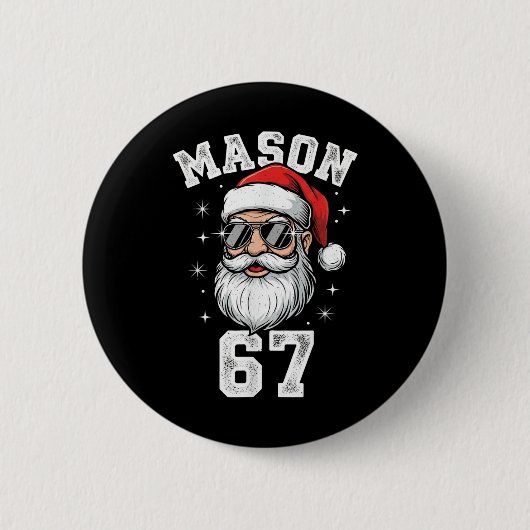 Mason 67 Cooler Weihnachtsmann Weihnachten Sechs S Button (Vorderseite)