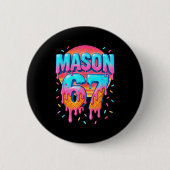 Mason 67 Costume Ice Cream Baseball Drip 6 7 Meme Button (Vorderseite)