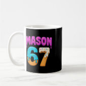 Mason 67 Eis-Drip lustiges Meme Six Seven Dripp Kaffeetasse (Links)