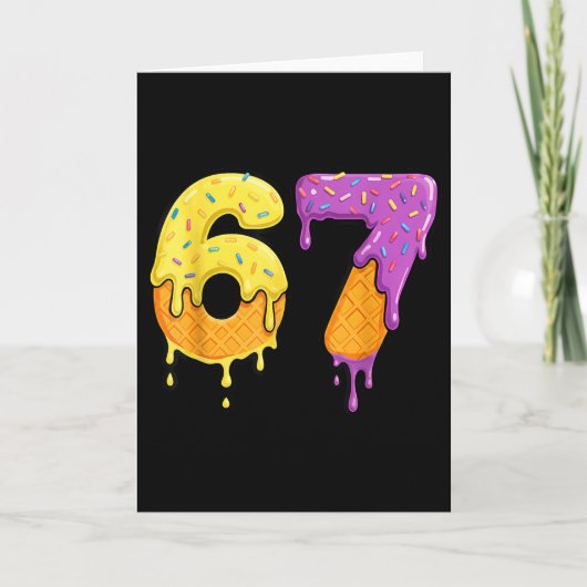 Mason 67 Eis Drip Meme Six Seven Lustig Karte (Vorderseite)