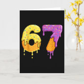 Mason 67 Eis Drip Meme Six Seven Lustig Karte (Gelbe Blume)