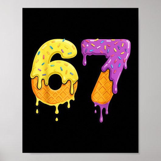 Mason 67 Eis Drip Meme Six Seven Lustig Poster (Vorne)