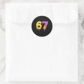 Mason 67 Eis-Drip-Meme Six Seven Lustig Runder Aufkleber (Tasche)