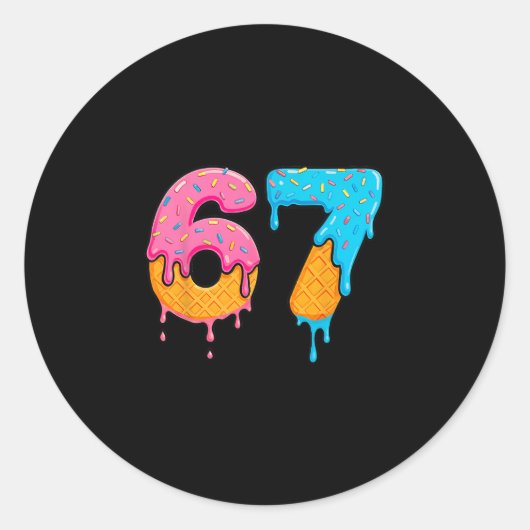 Mason 67 Eis-Drip-Meme Six Seven  Runder Aufkleber (Vorderseite)