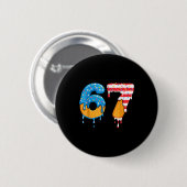 Mason 67 Eis-Drip-Meme Six Seven USA-Flagge Fu Button (Vorne & Hinten)