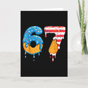 Mason 67 Eis Drip Meme Six Seven USA-Flagge Fu Karte