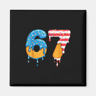 Mason 67 Eis-Drip-Meme Six Seven USA-Flagge Fu Magnet