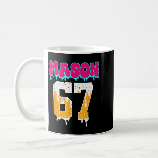 Mason 67 Funny Ice Cream Drip Baseball Ice Cream D Kaffeetasse (Links)