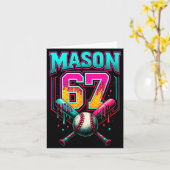 Mason 67 Funny Ice Cream Drip Baseball Ice Cream D Karte (Gelbe Blume)