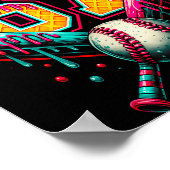 Mason 67 Funny Ice Cream Drip Baseball Ice Cream D Poster (Ecke)