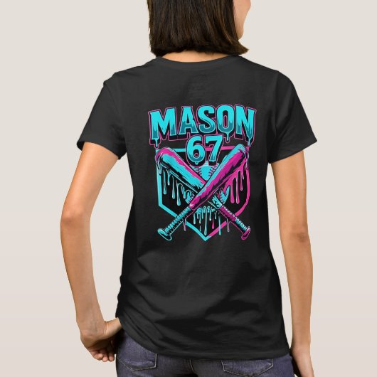 Mason 67 Funny Ice Tropfen Baseball Meme Graphi T-Shirt (Rückseite)