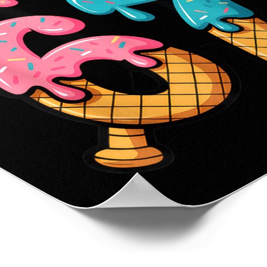 Mason 67 Ice Cream Drip Baseball  Poster (Ecke)