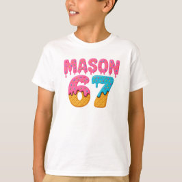 Mason 67 Ice Cream Meme Funny Six Sieben Mason Eis T-Shirt