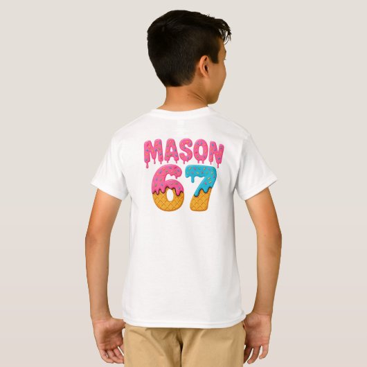 Mason 67 Ice Cream Meme Funny Six Sieben Mason Eis T-Shirt (Schwarz voll)