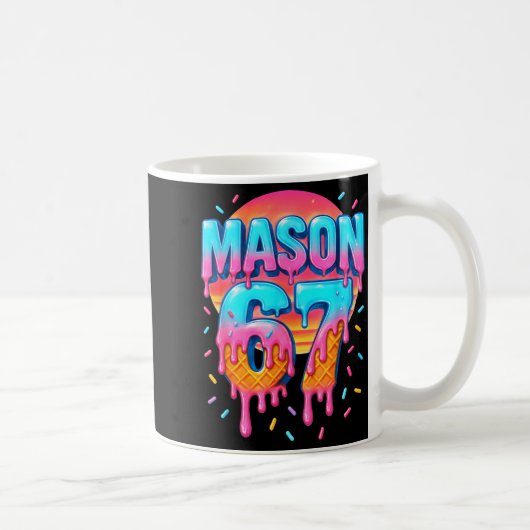 Mason 67 Kostüm Eiscreme Baseball Drip 6 7 Meme  Kaffeetasse (Rechts)
