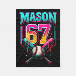 Mason 67 Lustige Eiscreme-Tropf Baseball Eiscreme  Fleecedecke