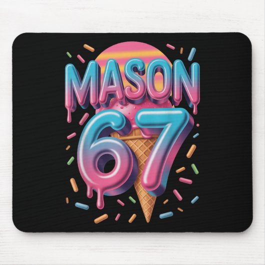 Mason 67 Meme Eiscreme Bysebyll Tropf _1 Mousepad (Vorne)