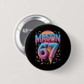 Mason 67 Meme Ice Cream Bysebyll Drip _1  Button (Vorne & Hinten)