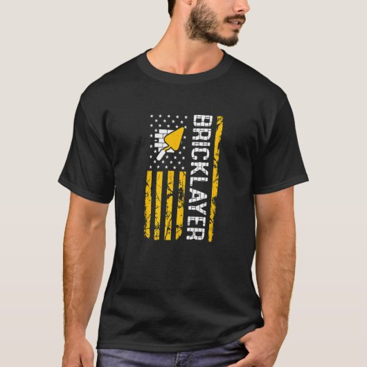 Mason Bricklayer Flag Mauerwerk Bricklay Construl T-Shirt (Vorderseite)