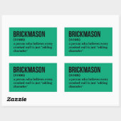 Mason-Definition-Design Rechteckiger Aufkleber (Blatt)
