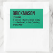 Mason-Definition-Design Rechteckiger Aufkleber (Tasche)