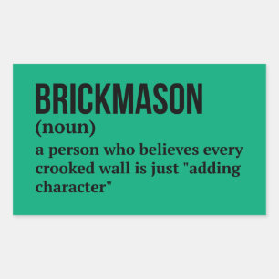 Mason-Definition-Design Rechteckiger Aufkleber