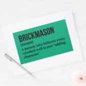 Mason-Definition-Design Rechteckiger Aufkleber (Umschlag)