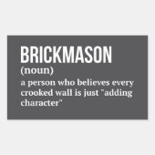 Mason Definition Sticker (Vorderseite)