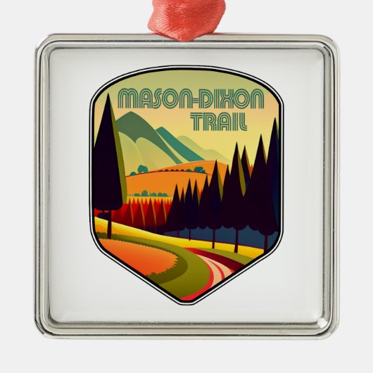 Mason-Dixon-Trail-Farben Ornament Aus Metall (Vorne)