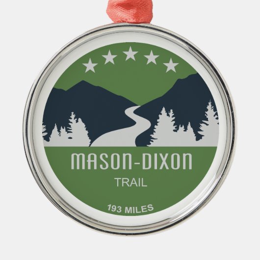 Mason-Dixon Trail Ornament Aus Metall (Vorne)