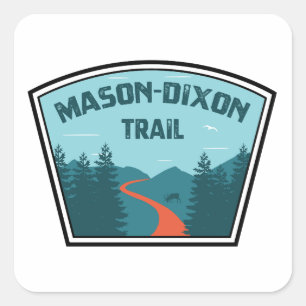 Mason-Dixon Trail Quadratischer Aufkleber