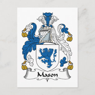 Mason Familienwappen Postkarte