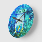 Mason-Glas-Blitzfehler glühend glühend Runde Wanduhr (Winkel)