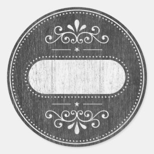 Mason-Glas-Etikett - Kreidetafel-Serie Runder Aufkleber