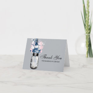 Mason-Glas gefüllt mit Wildblumen Dankeskarte