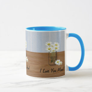 Mason-Glas mit Gänseblümchen Muttertags-Tasse Tasse
