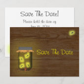 Mason-Glas Mit Glühwürmchen Save The Date (Vorne/Hinten)