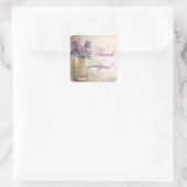 Mason Glas mit Lila danke Ihnen Aufkleber (Tasche)