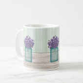 Mason-Glas mit Veilchen-Tasse Kaffeetasse (Vorderseite Links)