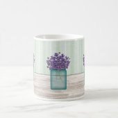 Mason-Glas mit Veilchen-Tasse Kaffeetasse (Mittel)