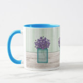 Mason-Glas mit Veilchen-Tasse Tasse (Links)
