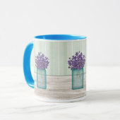 Mason-Glas mit Veilchen-Tasse Tasse (Vorderseite Links)