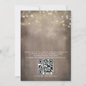 Mason-Glas rustikale Country Budget QR-Code Hochze Einladung (Rückseite)