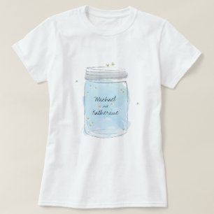 Mason-Glas und Glühwürmchen T-Shirt