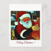 Mason-Glas Weihnachtsmann Postkarte (Vorderseite)