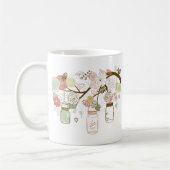 Mason Gläser und hübsche Blumen Kaffeetasse (Links)