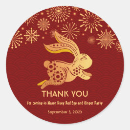 Mason Huey Red Egg und Ginger Party Runder Aufkleber